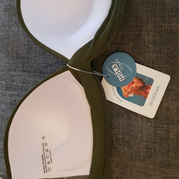 HolaDream Halter Push Up Bikini in Army Green Size XL - Picture 7 of 12